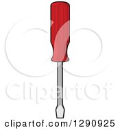 Clipart Of A Red Screwdriver Royalty Free Vector Illustration