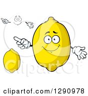 Clipart Of Lemons A Face And Hands Royalty Free Vector Illustration