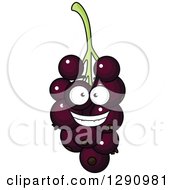 Clipart Of A Grinning Happy Currants Fruit Character Royalty Free Vector Illustration