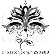 Poster, Art Print Of Black And White Henna Flower 4