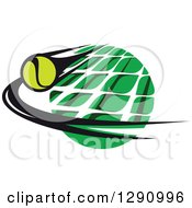 Poster, Art Print Of Green White And Black Tennis Ball And Net Logo 2