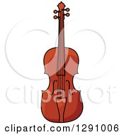 Clipart Of A Cartoon Violin 2 Royalty Free Vector Illustration