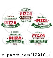 Clipart Of Pizza Text Designs 6 Royalty Free Vector Illustration