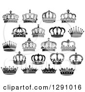 Poster, Art Print Of Black And White Crowns 13