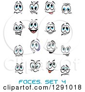 Clipart Of Faces With Different Expressions And Text 3 Royalty Free Vector Illustration