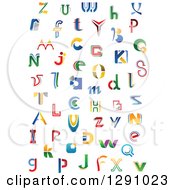 Poster, Art Print Of Colorful Abstract Alphabet Letters 4
