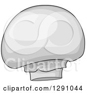 Clipart Of A Grayscale Button Mushroom 2 Royalty Free Vector Illustration