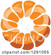 Clipart Of A Pull Apart Croissant Or Monkey Bread 2 Royalty Free Vector Illustration