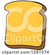 Clipart Of A Slice Of Bread Royalty Free Vector Illustration