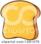 Clipart Of A Slice Of Bread Or Toast Royalty Free Vector Illustration by Vector Tradition SM