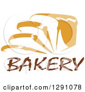 Clipart Of A Loaf And Slices Of Bread Over Bakery Text Royalty Free Vector Illustration