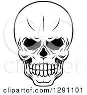 Poster, Art Print Of Black And White Evil Human Skull