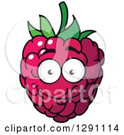 Clipart Of A Happy Smiling Raspberry Character Royalty Free Vector Illustration