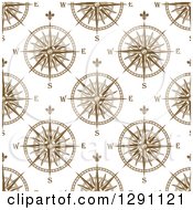 Poster, Art Print Of Seamless Patterned Background Of Compasses 2