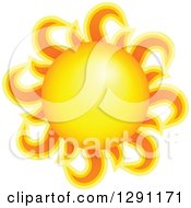 Clipart Of A Summer Sun With Fiery Rays Royalty Free Vector Illustration