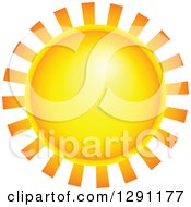 Clipart Of A Summer Sun Design Notched Rays Royalty Free Vector Illustration