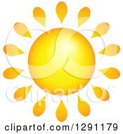 Clipart Of A Summer Sun With Petal Like Rays Royalty Free Vector Illustration