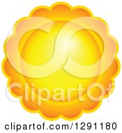 Clipart Of A Summer Sun With Scalloped Rays Royalty Free Vector Illustration