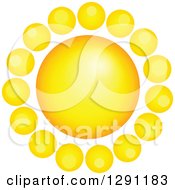 Poster, Art Print Of Summer Sun With Dot Rays