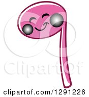 Clipart Of A Happy Cartoon Pink Music Note Character Royalty Free Vector Illustration