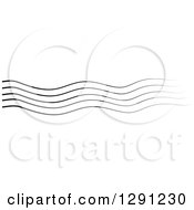 Clipart Of A Grayscale Wave Of Music Staff Lines Royalty Free Vector Illustration