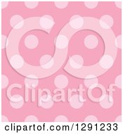 Seamless Background Pattern Of Pink Polka Dots