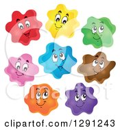 Poster, Art Print Of Happy Cartoon Colorful Blobs