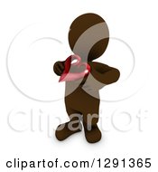 Poster, Art Print Of 3d Brown Man Holding A Red Valentines Day Love Heart