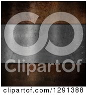 Poster, Art Print Of 3d Distressed Metal Plaque Over Rust