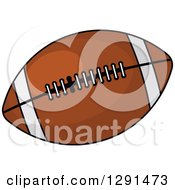 Poster, Art Print Of Brown American Football With White Stripes 2