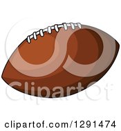 Poster, Art Print Of Brown American Football With White Laces