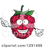 Clipart Of A Talking Happy Raspberry Character Royalty Free Vector Illustration