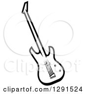 Poster, Art Print Of Black And White Electric Guitar