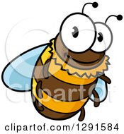 Poster, Art Print Of Cartoon Happy Bee Flying