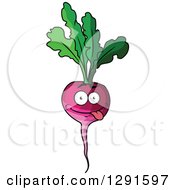 Clipart Of A Goofy Beet Character Royalty Free Vector Illustration
