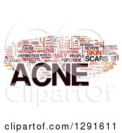 Clipart Of A Brown Black And Orange And ACNE Tag Word Collage On White Royalty Free Illustration by MacX
