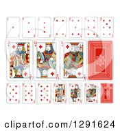 Poster, Art Print Of Layout Of A Diamonds Playing Card Suit