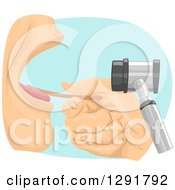 Poster, Art Print Of Doctors Hand Examining A Patients Throat With An Ent Scope