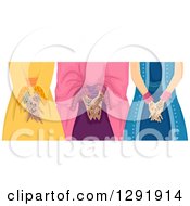 Poster, Art Print Of Three Muslim Girls With Henna Tattoos On Their Hands