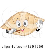 Clipart Of A Happy Cartoon Chinese Dumpling Character Holding Chopsticks Royalty Free Vector Illustration