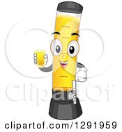 Poster, Art Print Of Cartoon Happy Beer Tower Character Holding A Glass