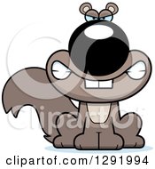 Poster, Art Print Of Cartoon Mad Snarling Sitting Squirrel