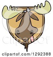Clipart Of A Trophy Hunting Mounted Moose Head Royalty Free Vector Illustration by djart