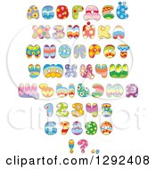 Poster, Art Print Of Colorful Patterned Easter Themed Alphabet Letters Numbers And Punctuation