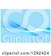 Clipart Of A Blue Fractal Background With A Glowing Swoosh Royalty Free Illustration