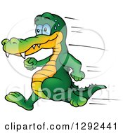 Poster, Art Print Of Cartoon Sweaty Crocodile Running