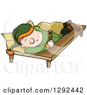 Poster, Art Print Of Cartoon Tired Dwarf Sleeping