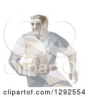 Poster, Art Print Of Geometric Male Rugby Player