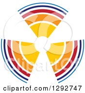 Clipart Of A Colorful Fan Or Target Royalty Free Vector Illustration