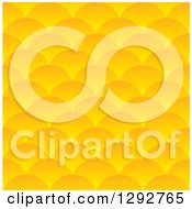 Clipart Of A Background Of Gradient Yellow Scales Or Scallops Royalty Free Vector Illustration